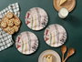 Hermia Wheat Leaf Juego de 6 Platos de Postre Navideños Multicolor en Porcelana de 19,3 cm